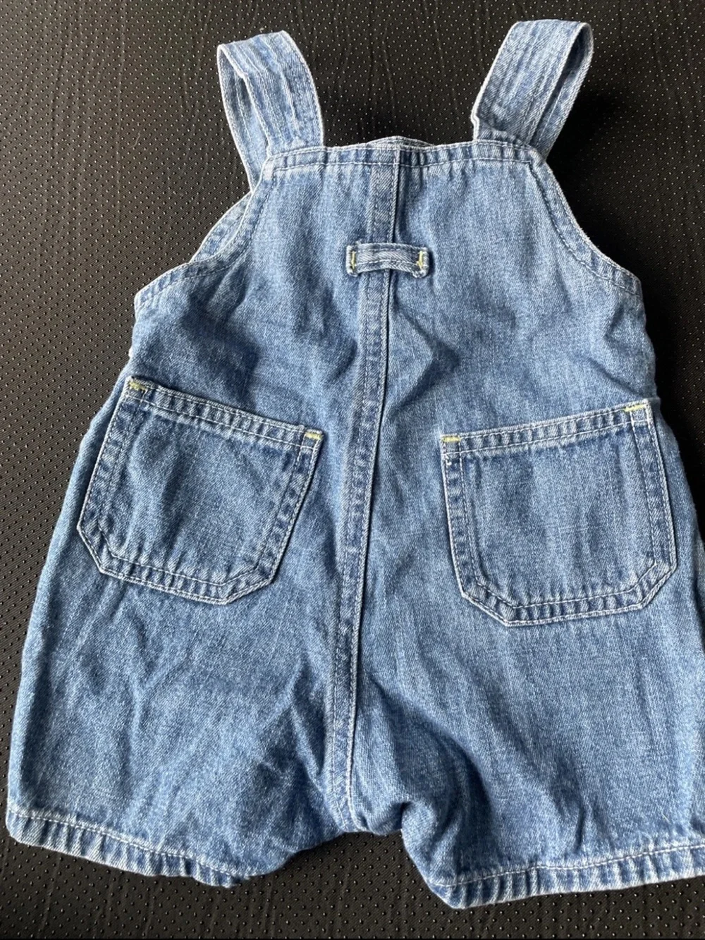OshKosh B'gosh Light Blue Denim Shortalls with Helicopter Embroidery